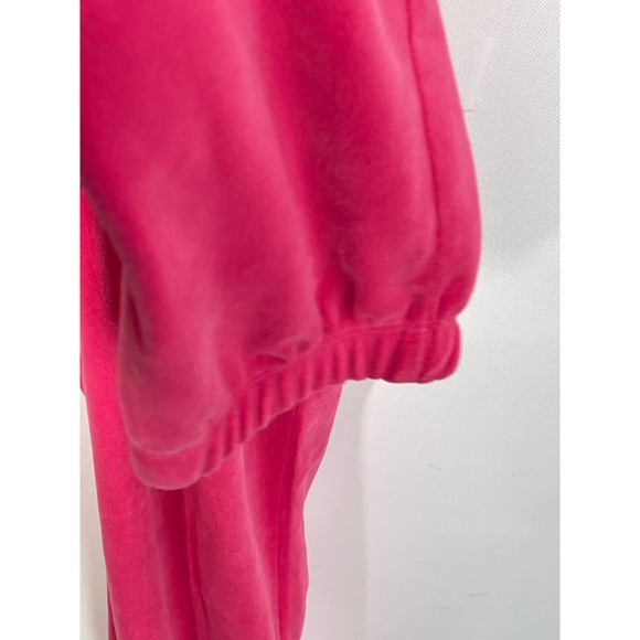 Juicy by Juicy Couture Pink Velour Hooded Jumpsuit Y2K 90s SOFT Comfy Sz L - Picture 8 of 16